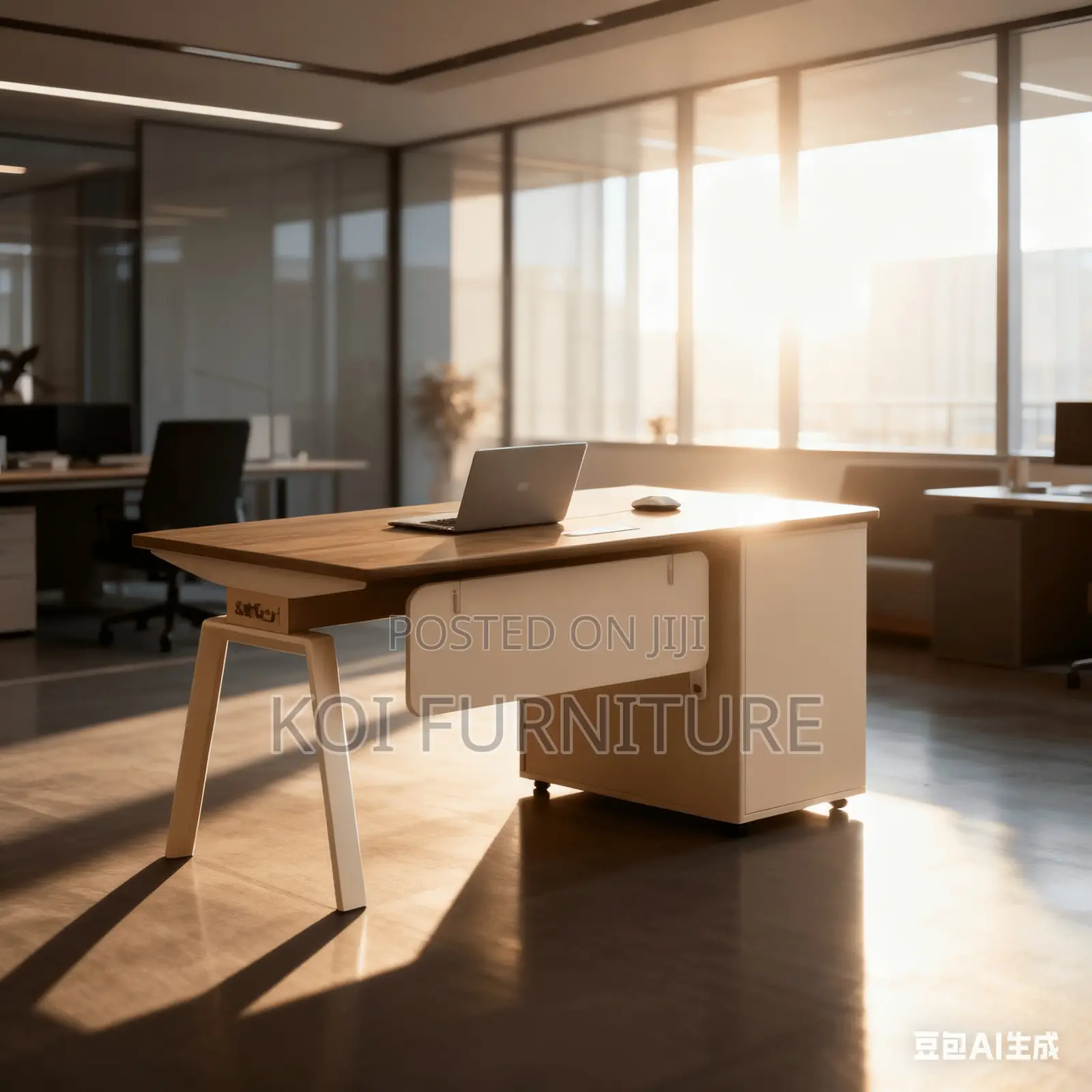 Office Desk : 1.4m Modern Minimalist Executive Office Desk