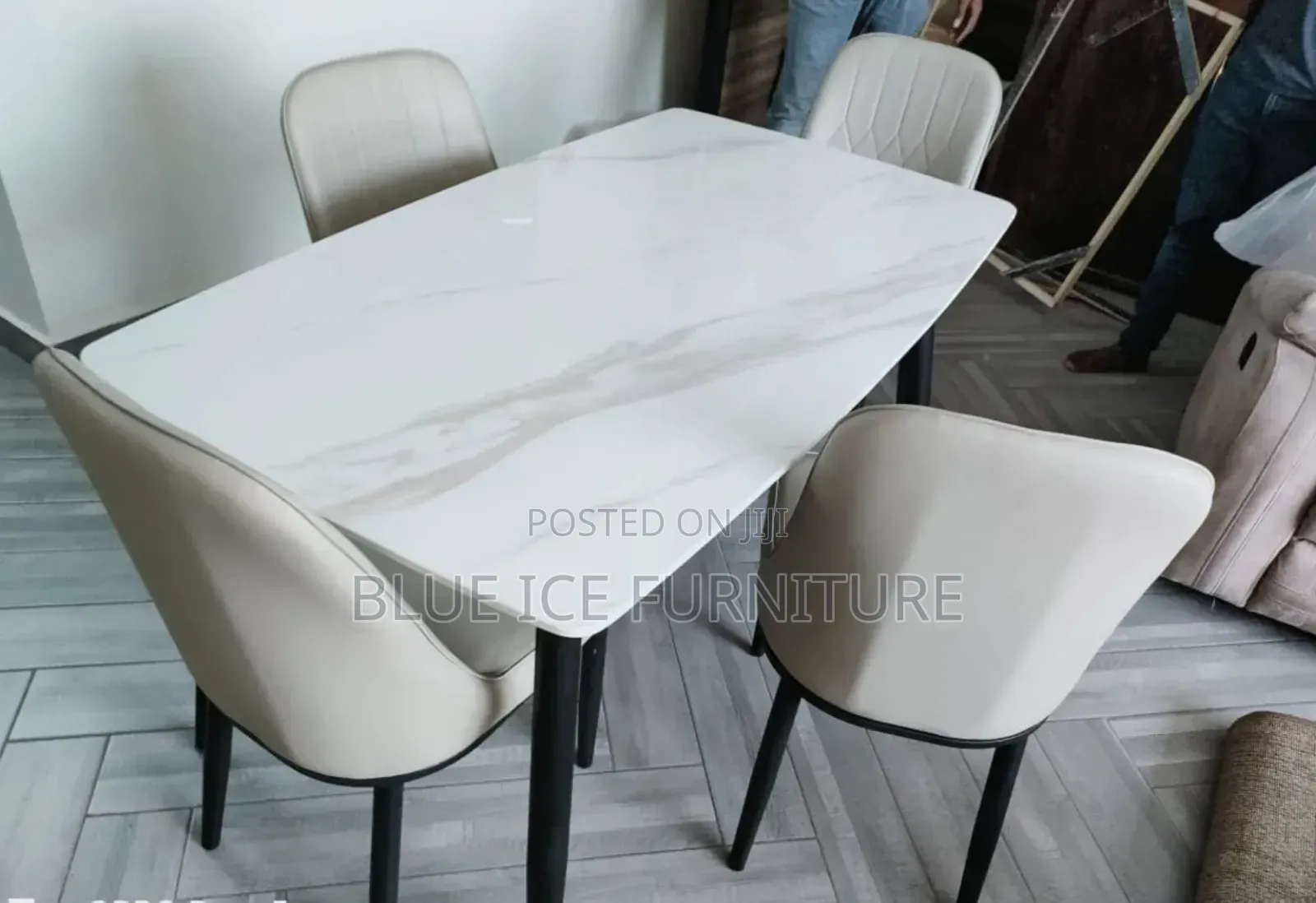 Marble Dining Table With Fabric Chair