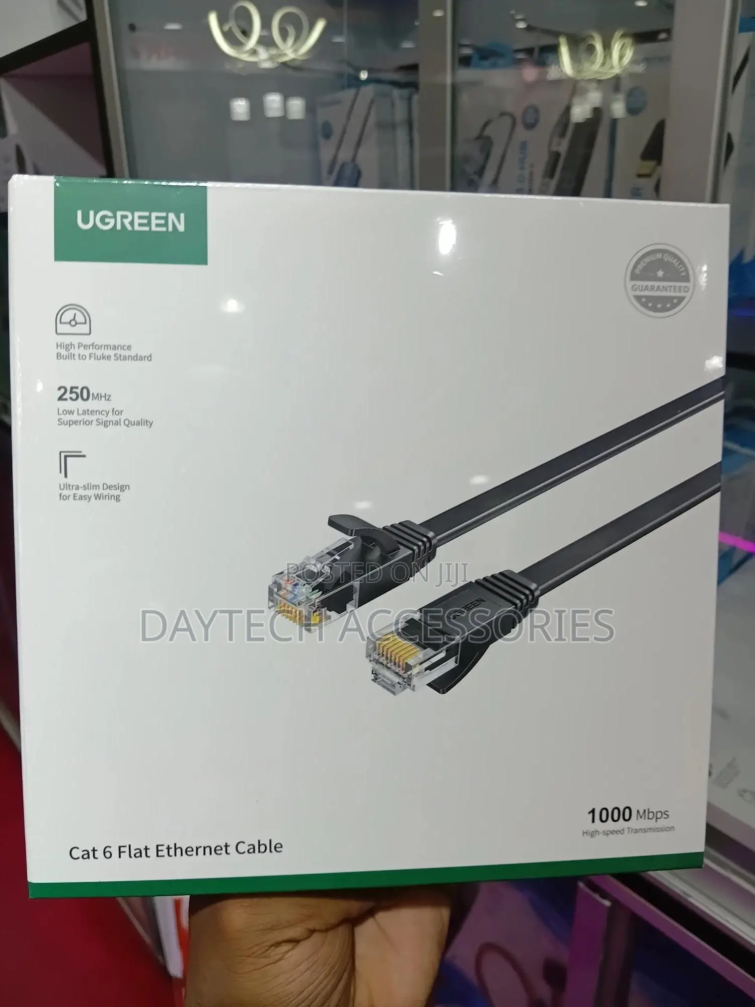 Ugreen Nw102-20166 Cat6 Utp Flat Ethernet Cable 20m – Black