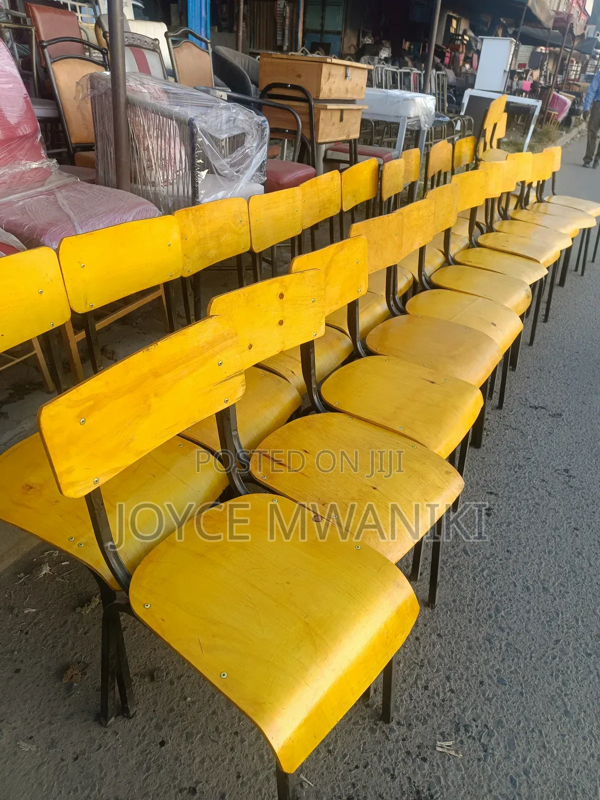 School Chairs With Clear Varnish