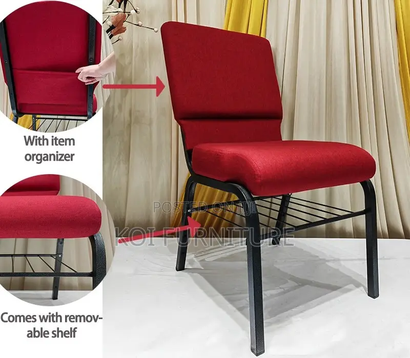 Chair :High Quality Stacking Steel Theater / Pulpit / Auditorium Chair
