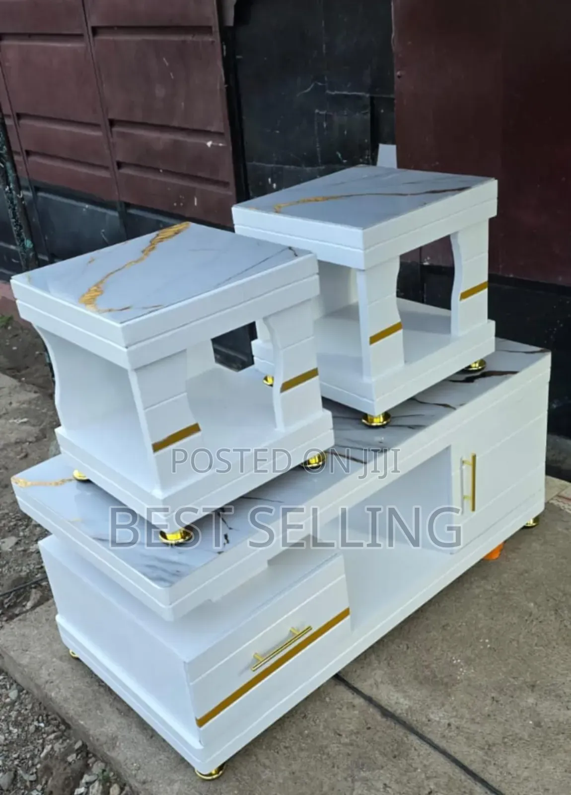 Pure Marble Top Laminated MDF Board Coffee Table