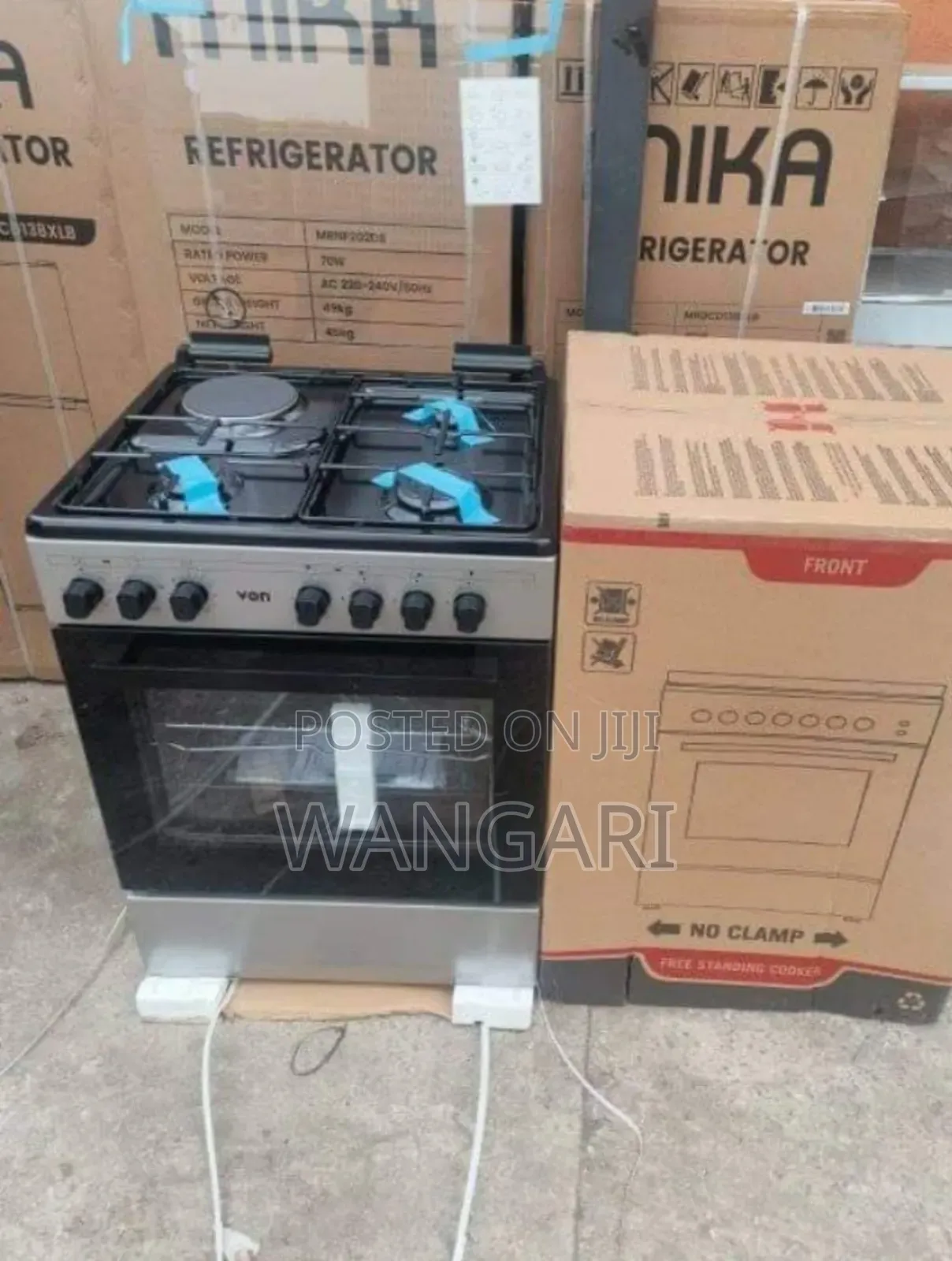 Von 60 by 60 Standing Cooker With Electric Oven