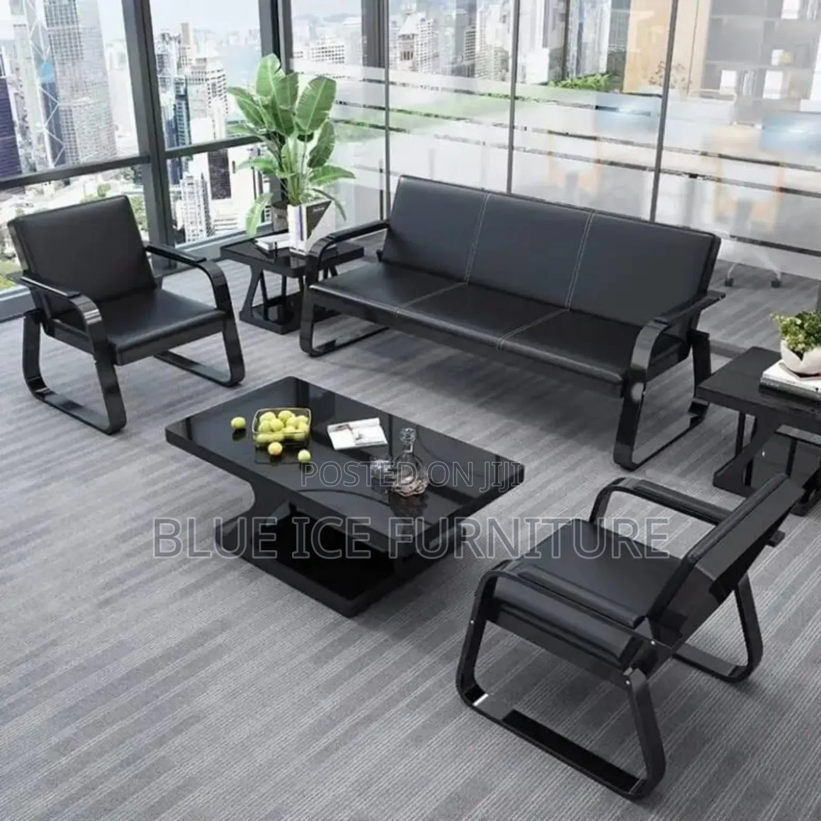 Black Office Couch