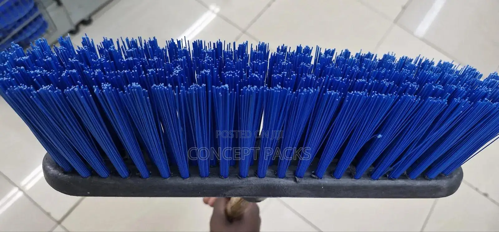 12pcs Medium Stiff Cleaning Broom With Handle.