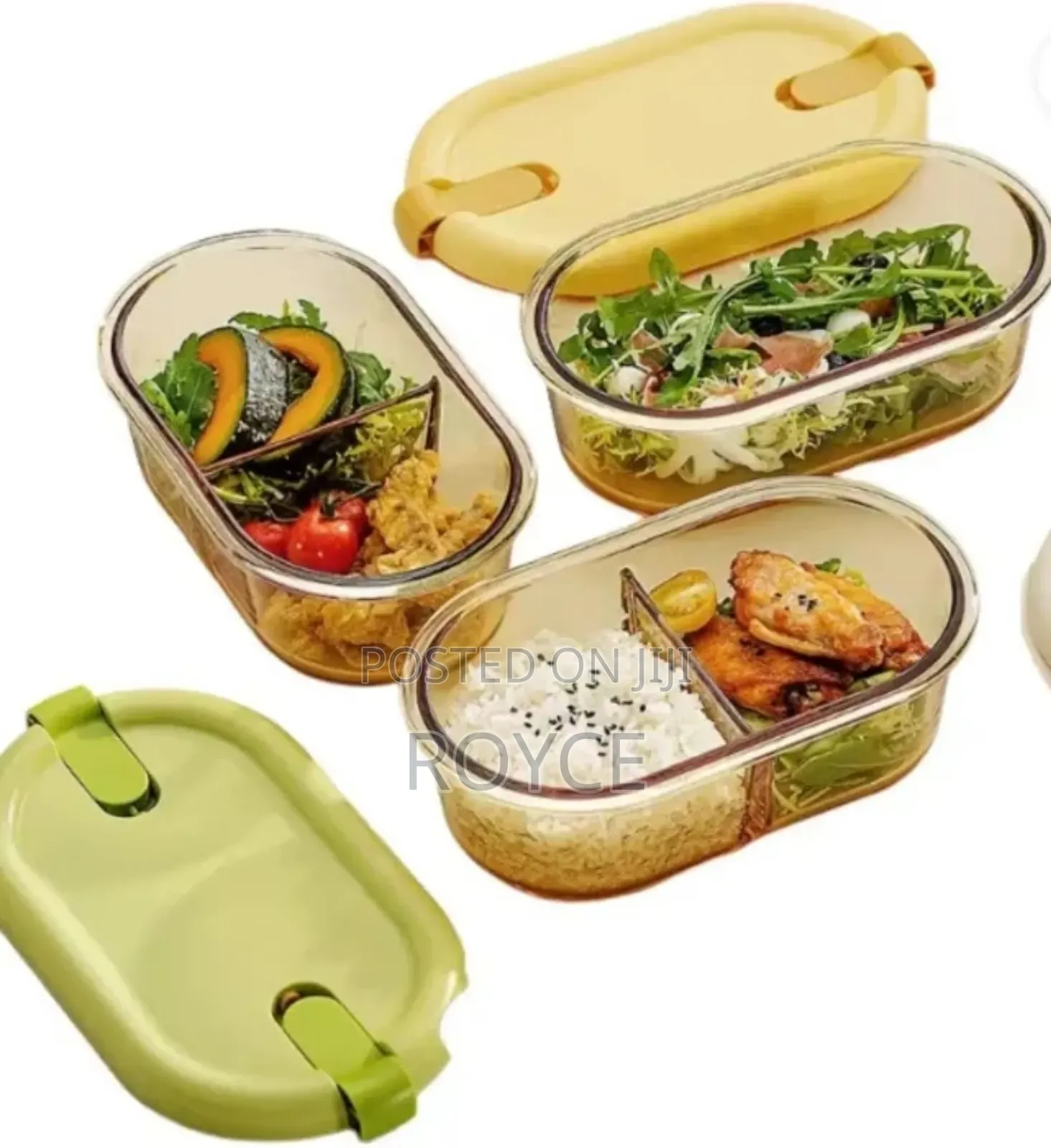 High Borosilicate Double Partitioned Lunch Box