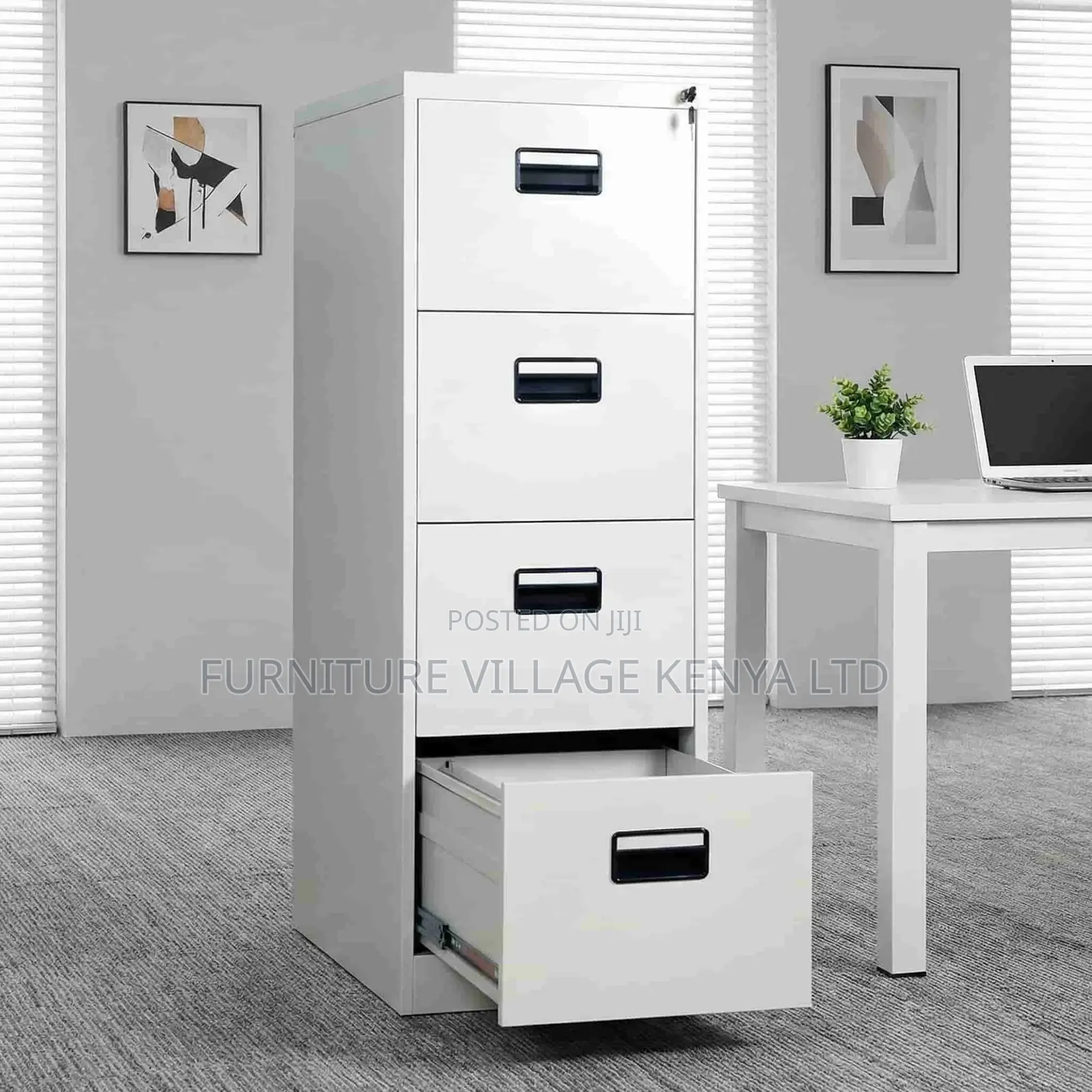 Office Cabinet; Four Drawers Metallic Office Cabinet