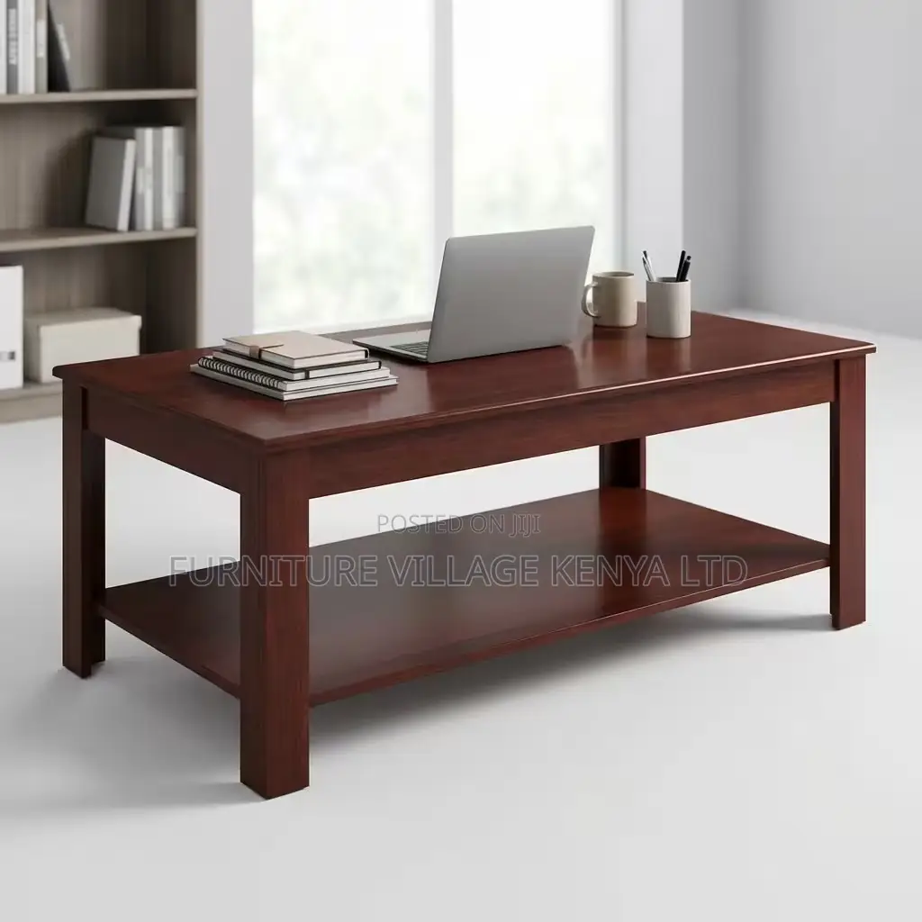 Coffee Table; Executive 120cm Mahogany Office Coffee Table