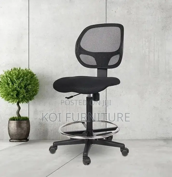 Office Chair : Adjustable Height Mid Back Mesh Drafting Office Chair