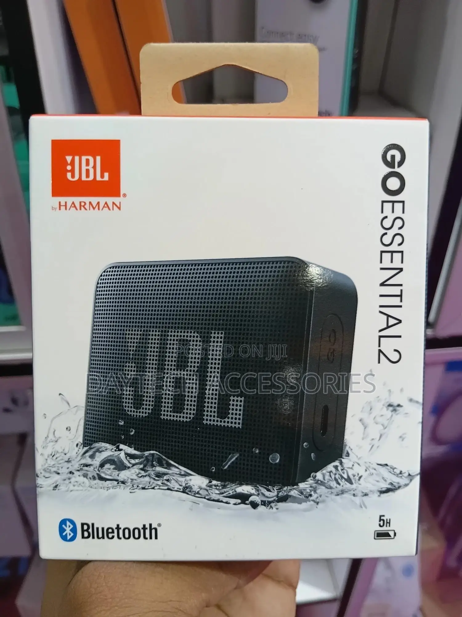 The JBL Go Essential 2 Bluetooth Speaker.
