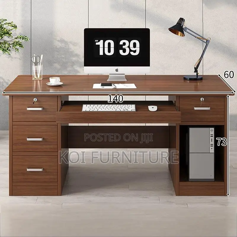 Office Desks: 1400mm Executive Office Desk With Dtawers,Keyboard Trays