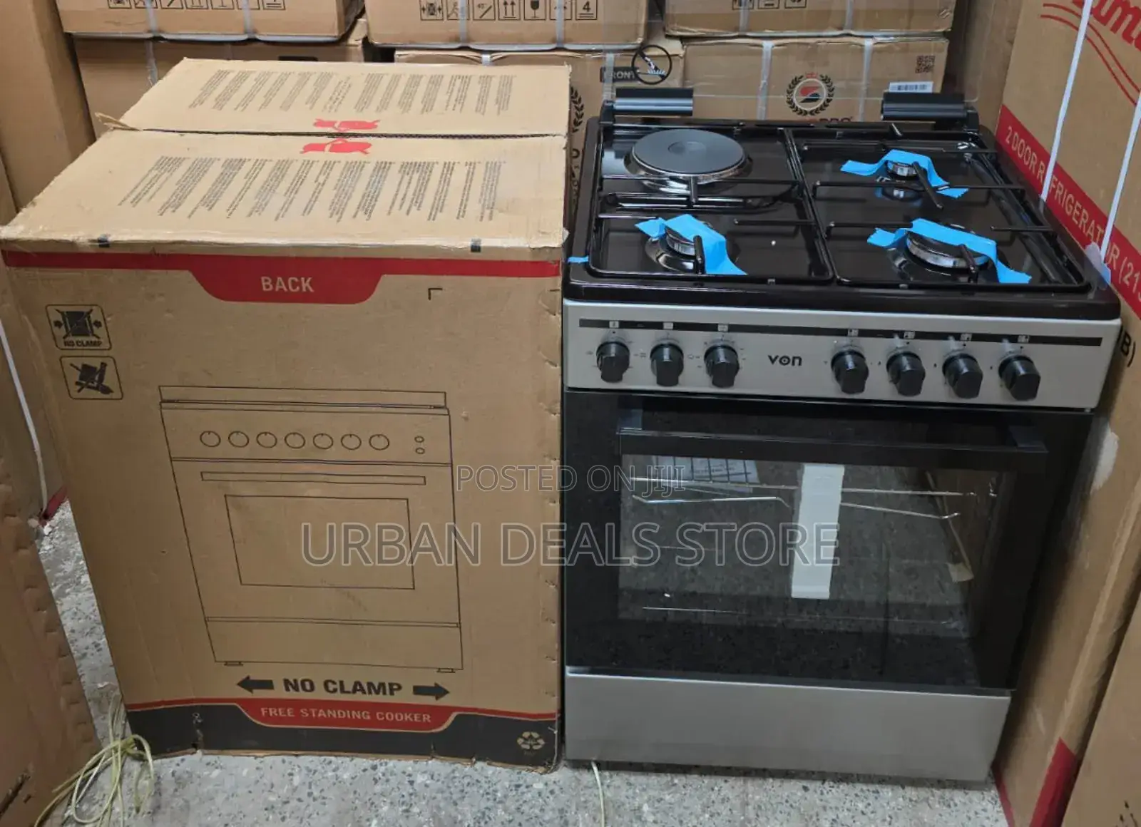 60*60 Von Cooker 3 Gas + 1 Electric Cooker