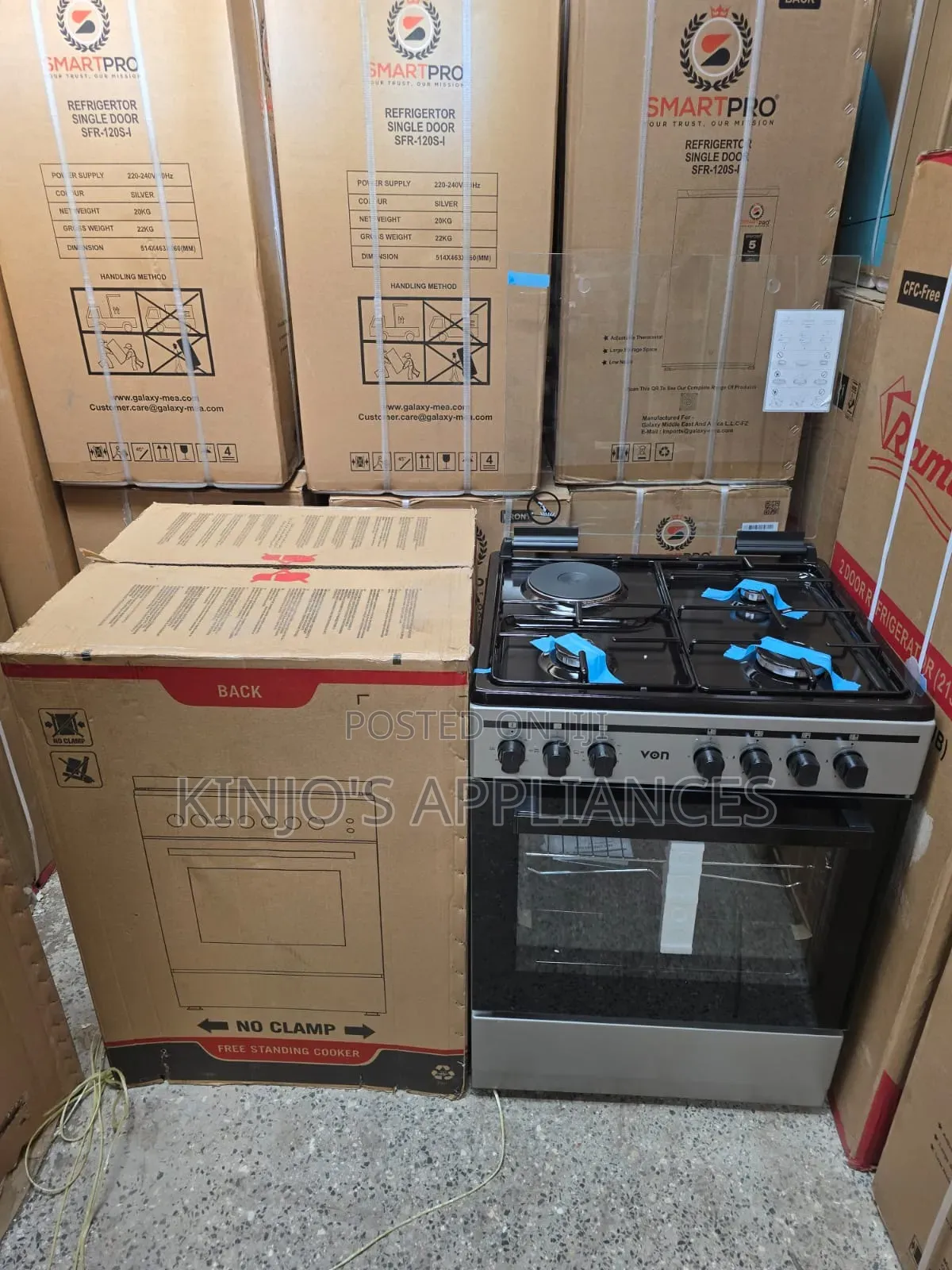 Von 3 + 1 Standing Cooker With Electric Oven 60by60