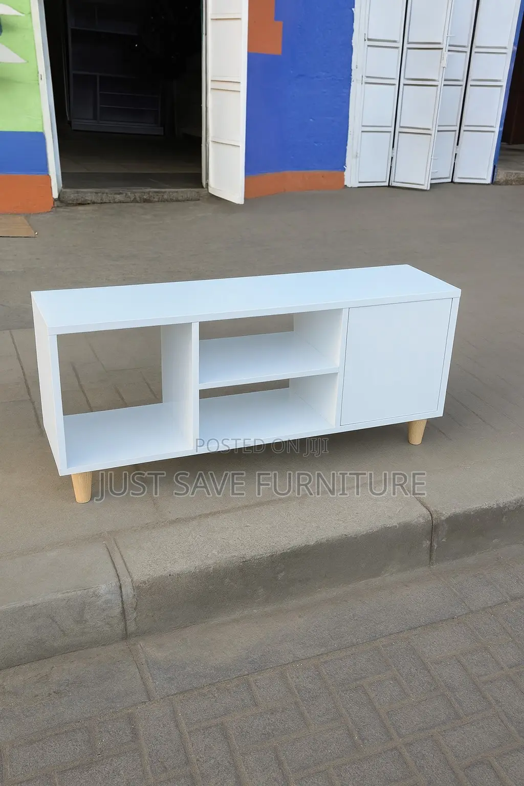 Modern White Tv Stand With Storage Cabinet – On Offer Today