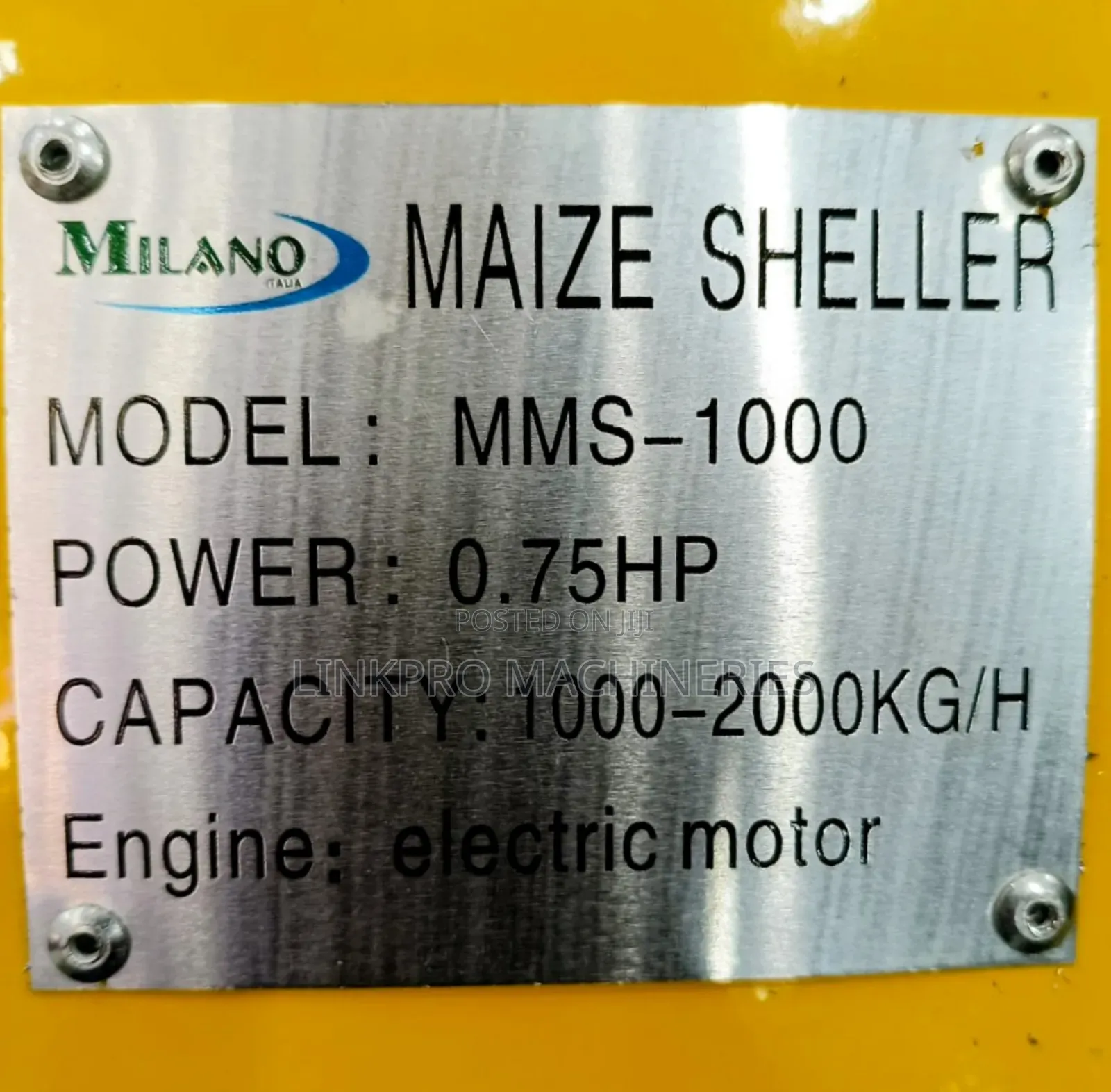 Milano Maize Sheller With 0.75hp Motor