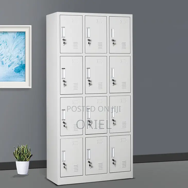 Modern Office Cabinet : 12 Doors Locker Steel Cabinet