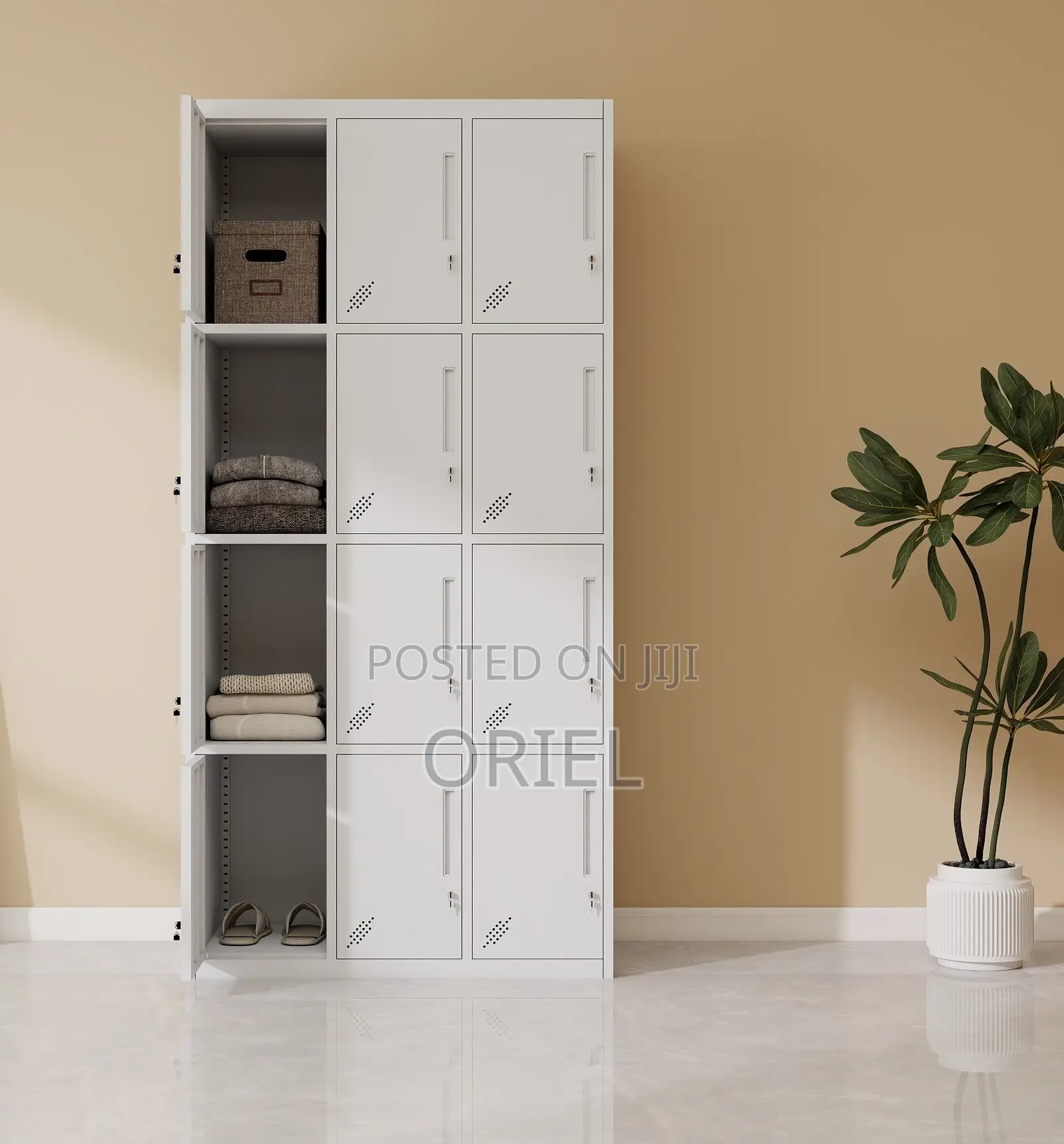 Modern Office Cabinet : 12 Doors Locker Steel Cabinet