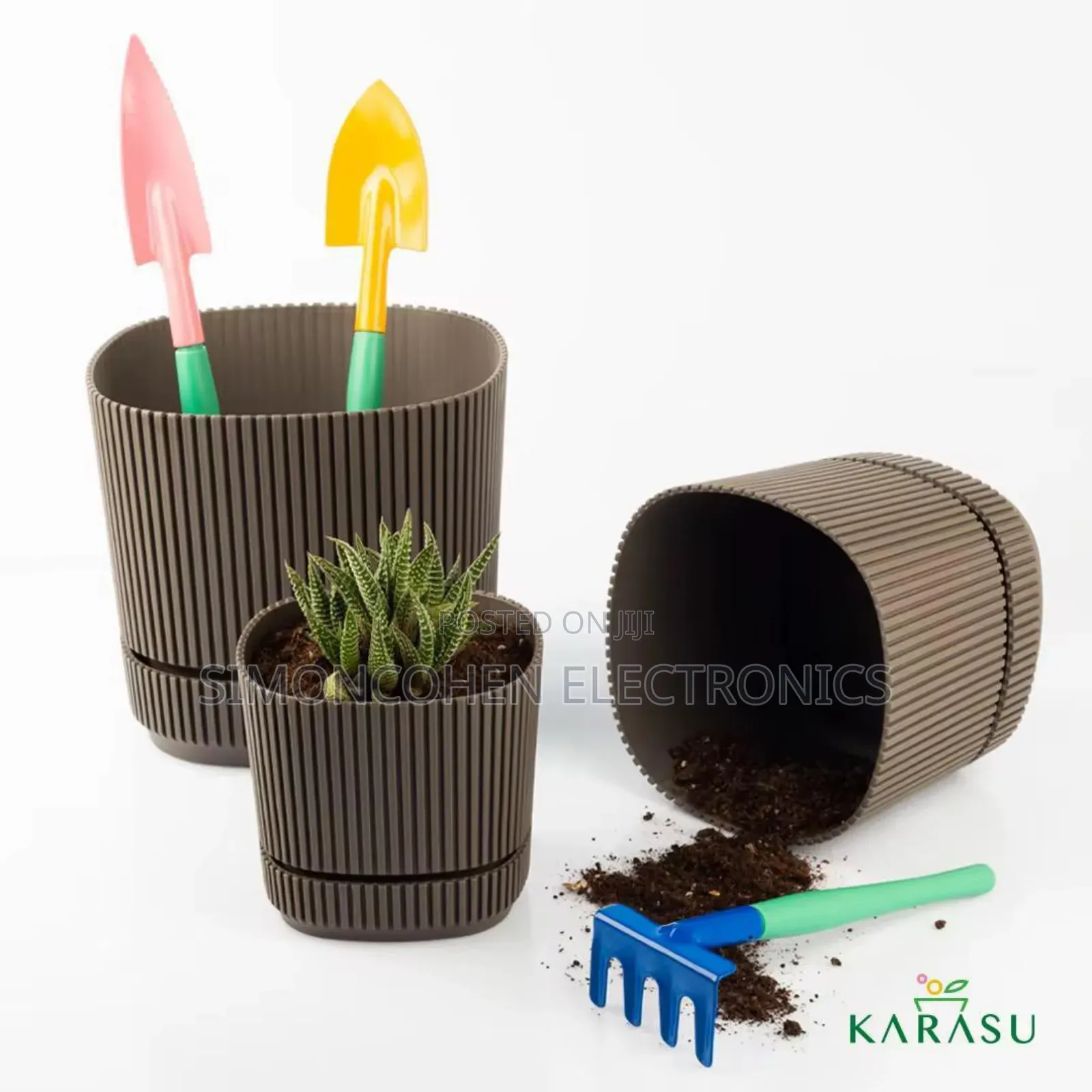 1.8l Modern Coral Square Planter Pot