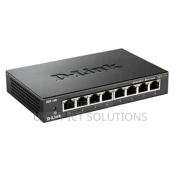 D-Link DGS-108/B 8-Port Gigabit Unmanaged Desktop Switch