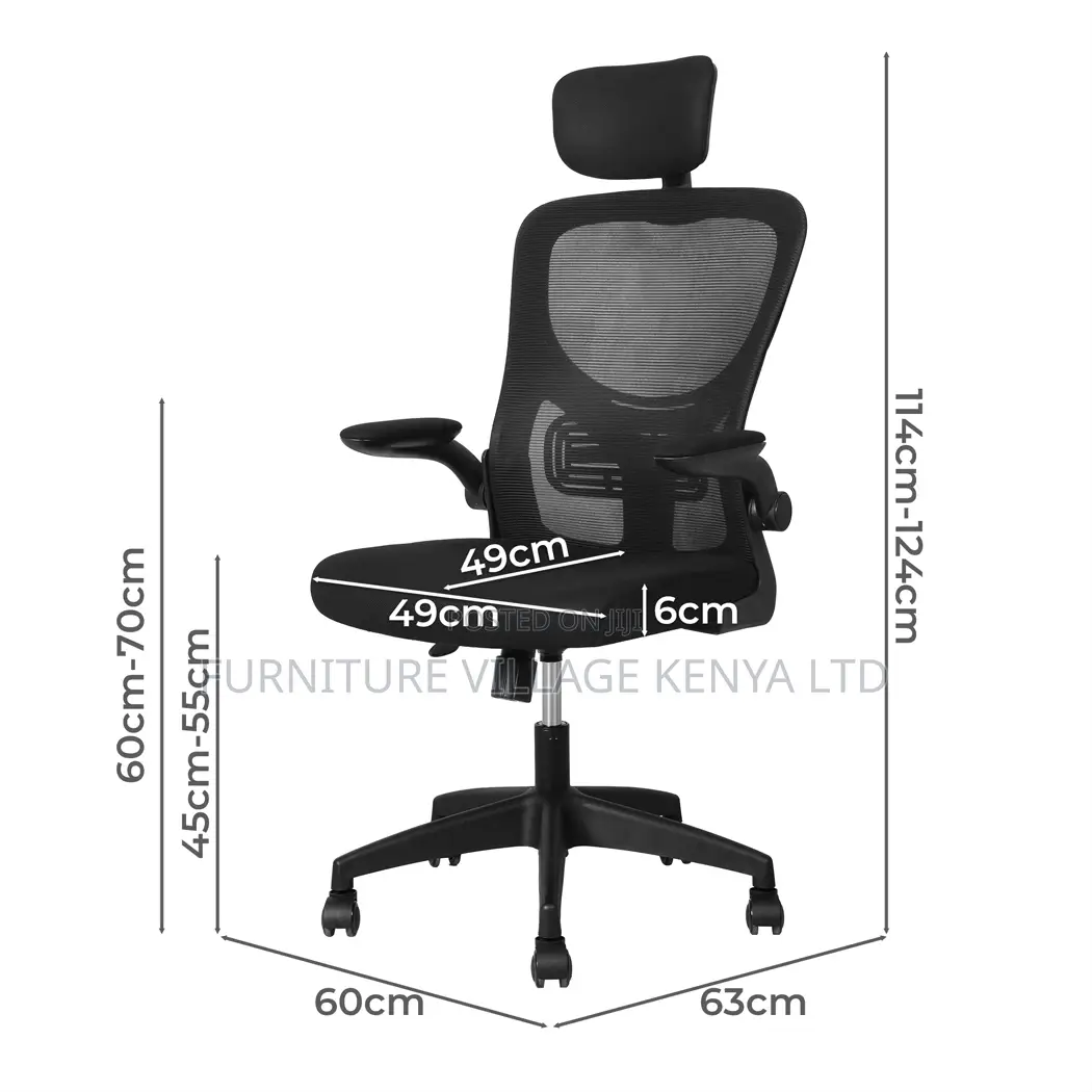 Office Chairs: Orthopedic Ergonomic Office Seat With Headrest