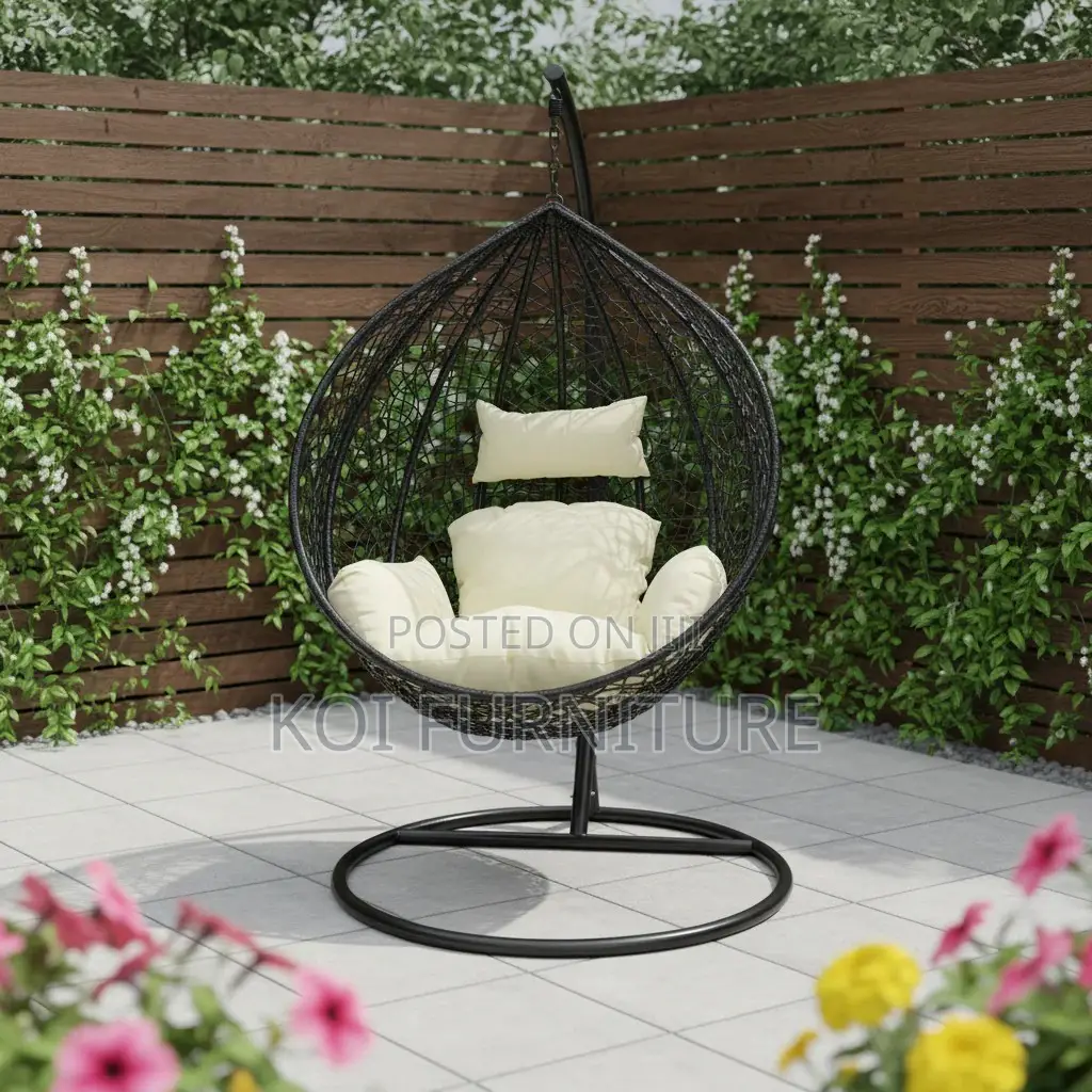Home Chairs; Rattan Leather Hanging Hammock Chair