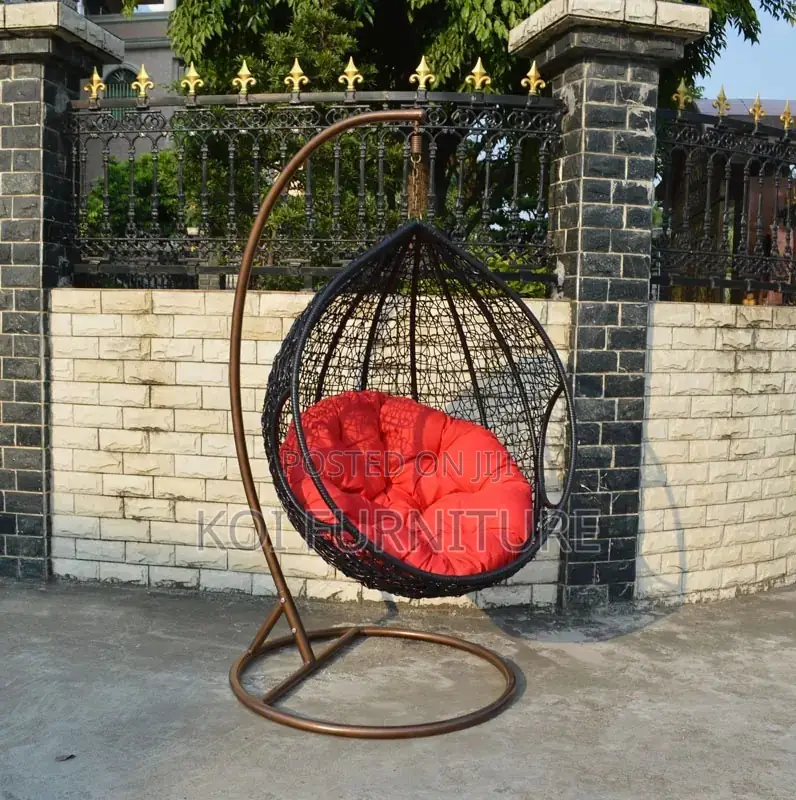 Home Chairs; Rattan Leather Hanging Hammock Chair