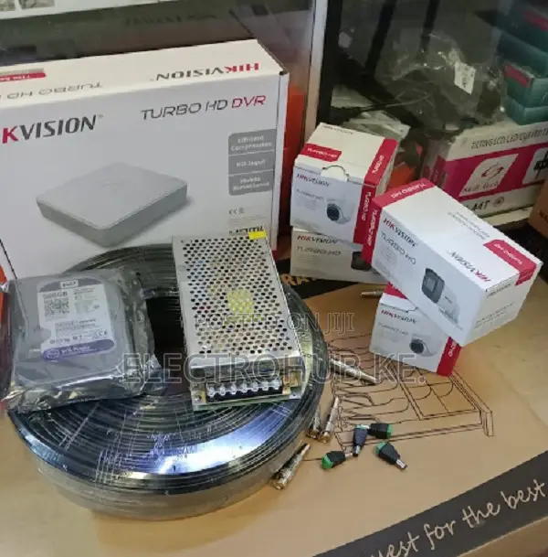Hikvision 4 Channel Cctv Cameras Full Kit Package-with 500gb