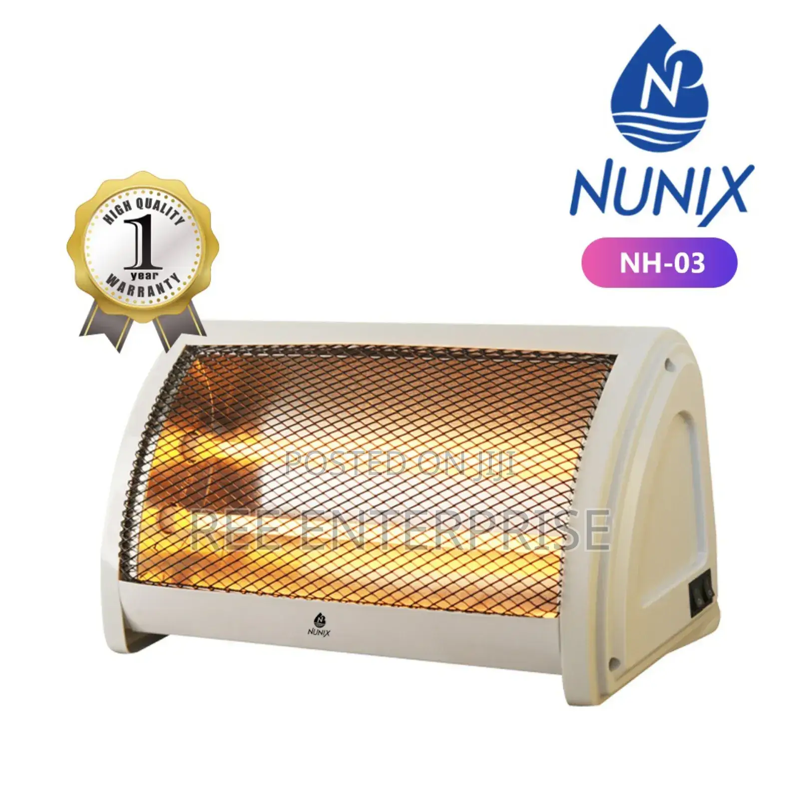 Nunix Electric Portable Quartz Room Heater With  Heat Control