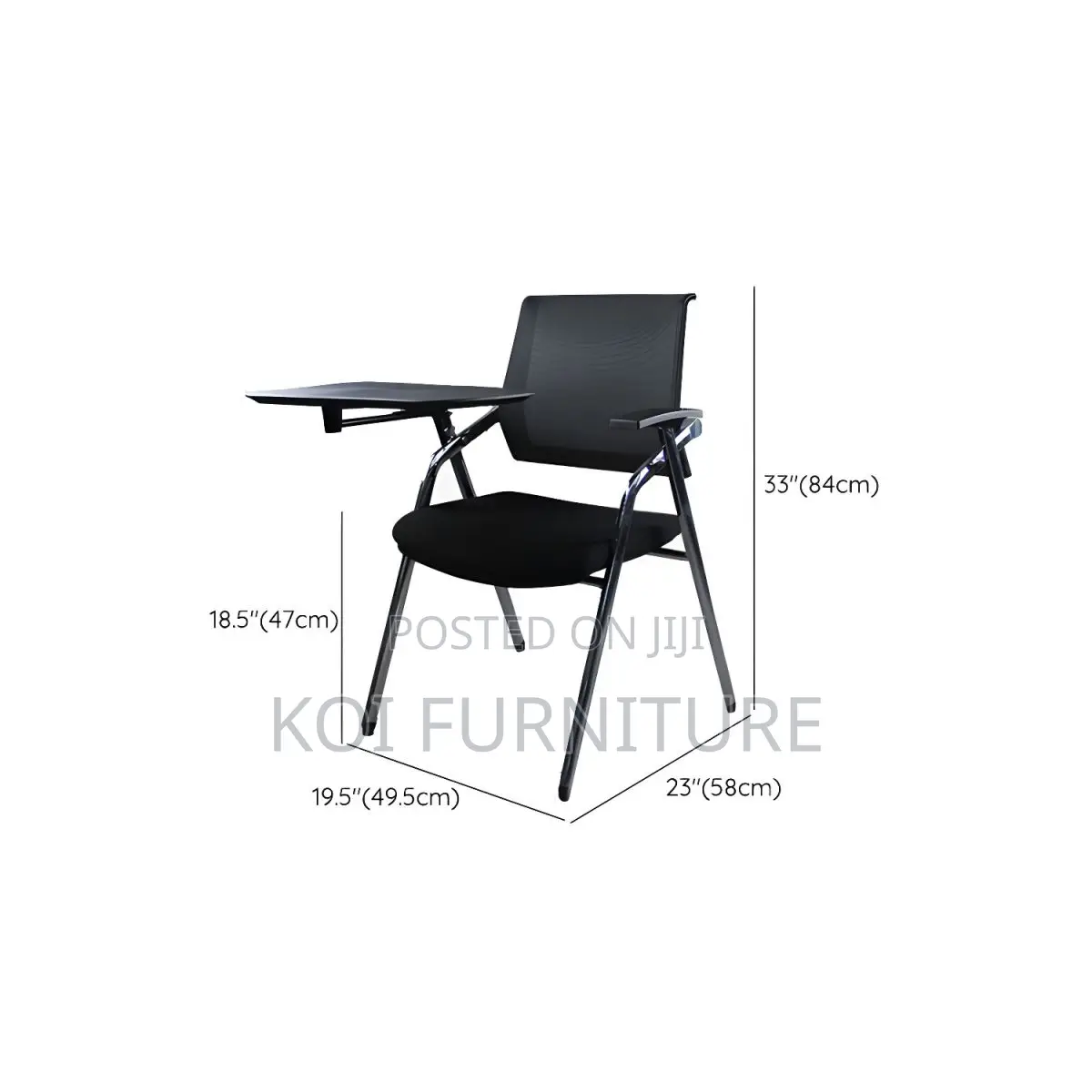 Home Chairs; Mid Back Mesh Conference Chair With Write Pad