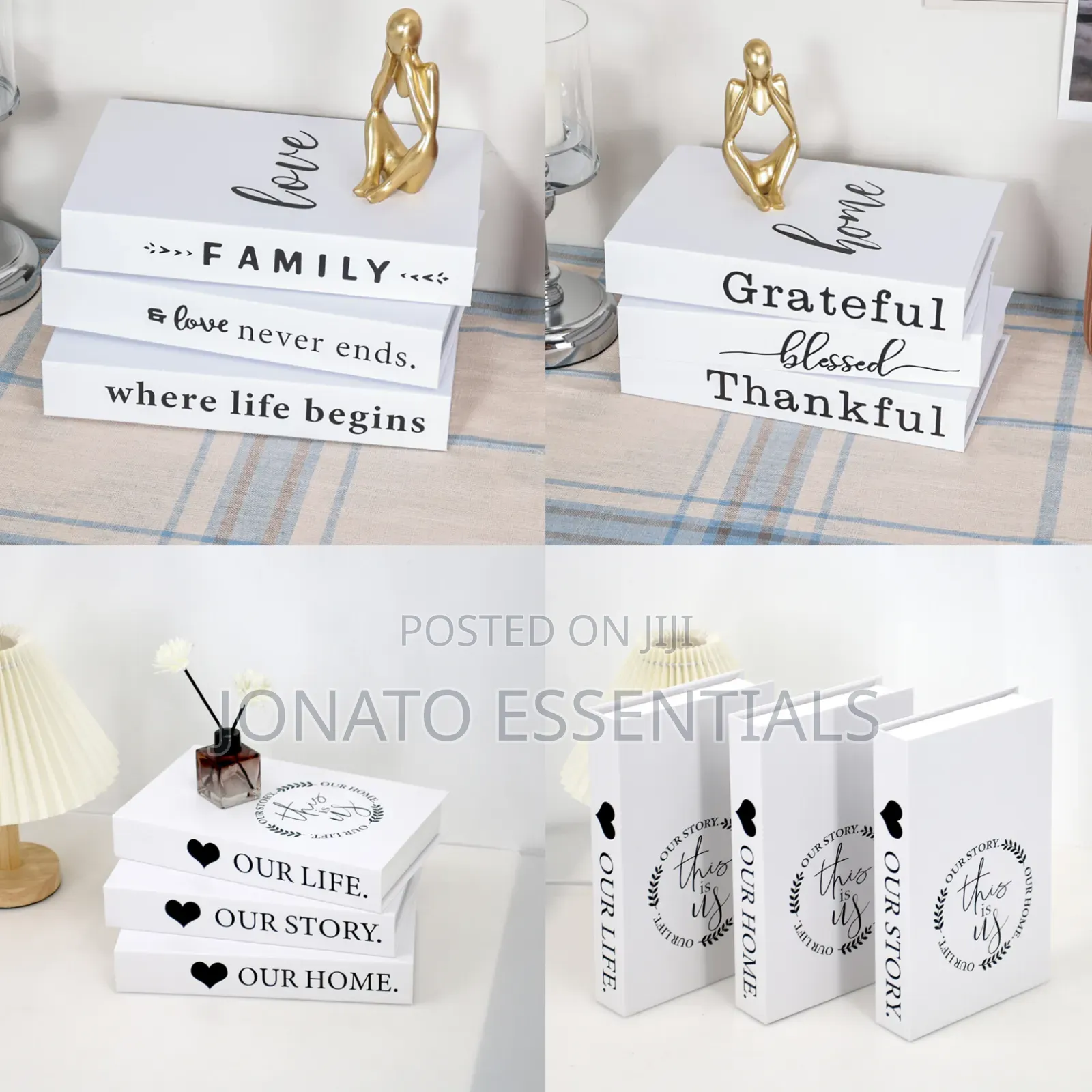 Decorative Book Box, Minimalist Coffee Table Ornament, Home Decor