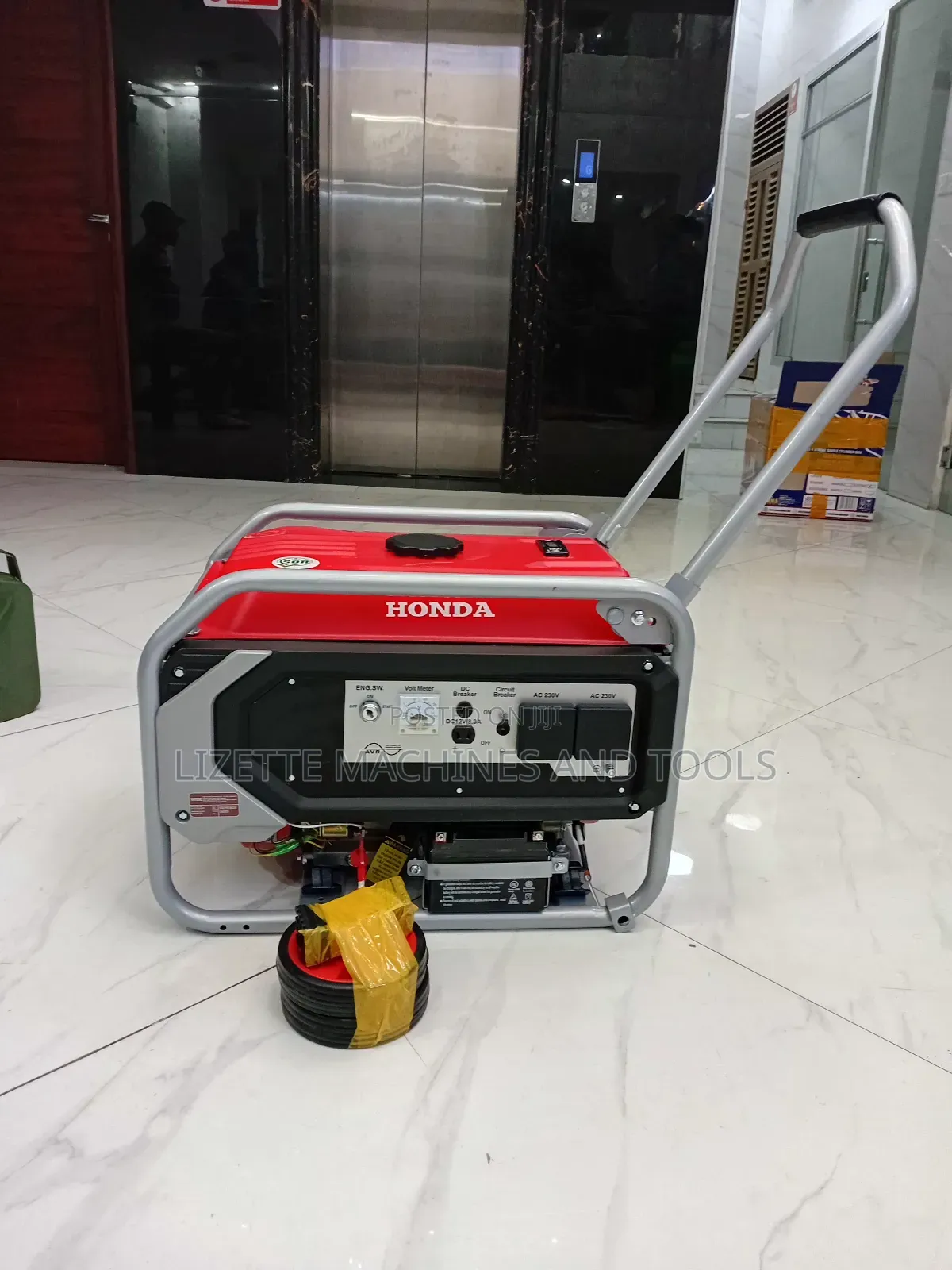 Portable 5.5kva Honda Petrol Generator Keystart With Wheels