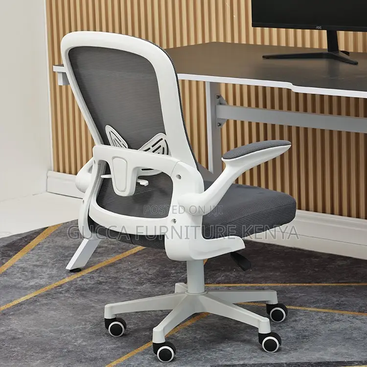 Ergonomic Mid-back Mesh Chair With Flip Arms