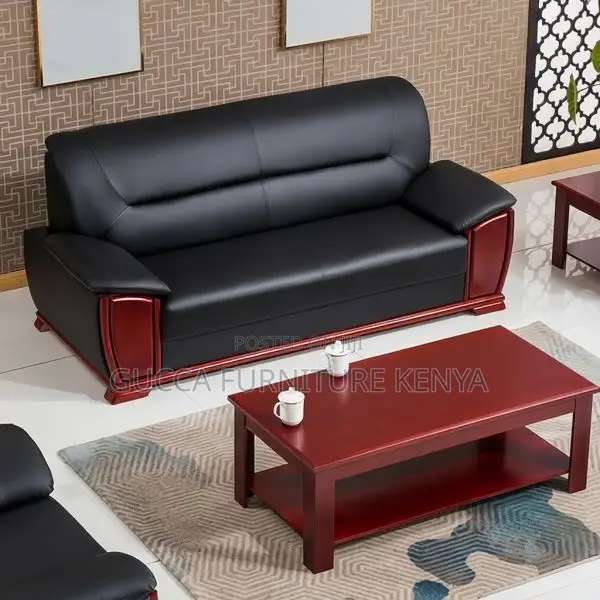 5-seater Leather Executive Reception Sofa Set