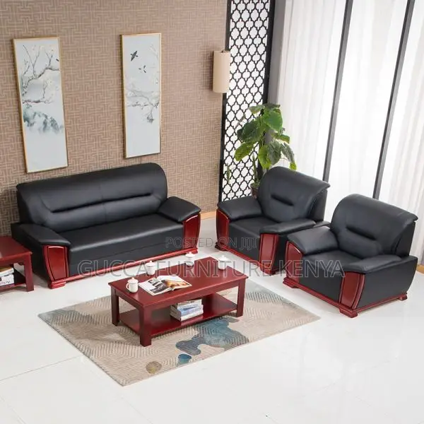 5-seater Leather Executive Reception Sofa Set