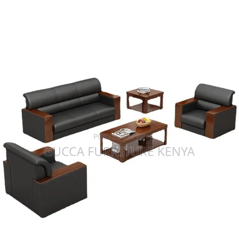 5-seater Leather Executive Reception Sofa Set