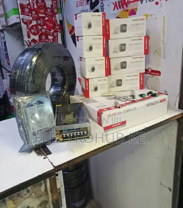 Full Kit 8 Channel Hikvision With 8 Cctv Cameras