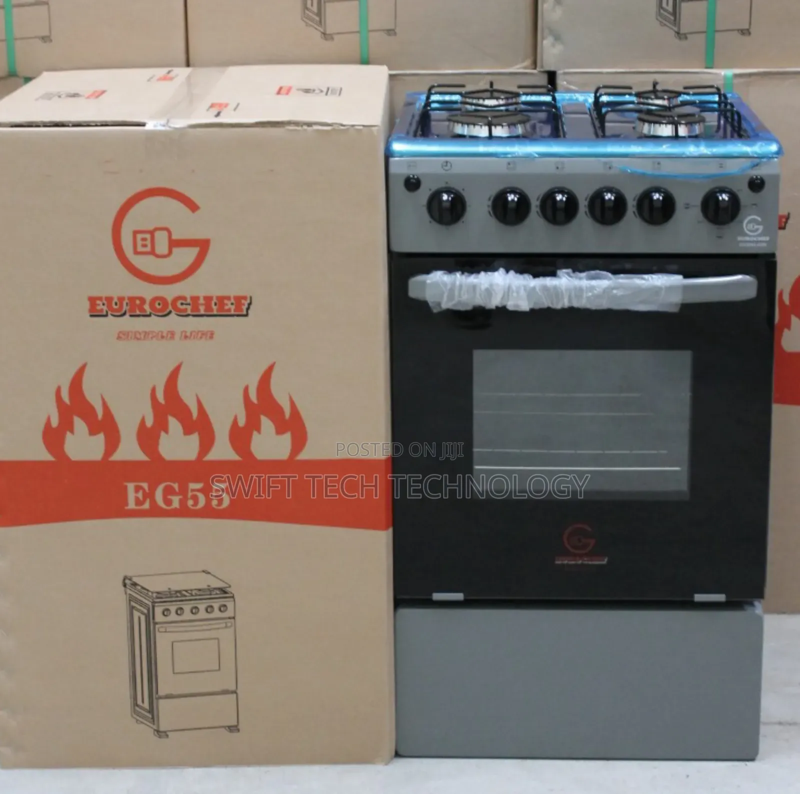 Eurochef Standing Cooker Full Gas With Timer