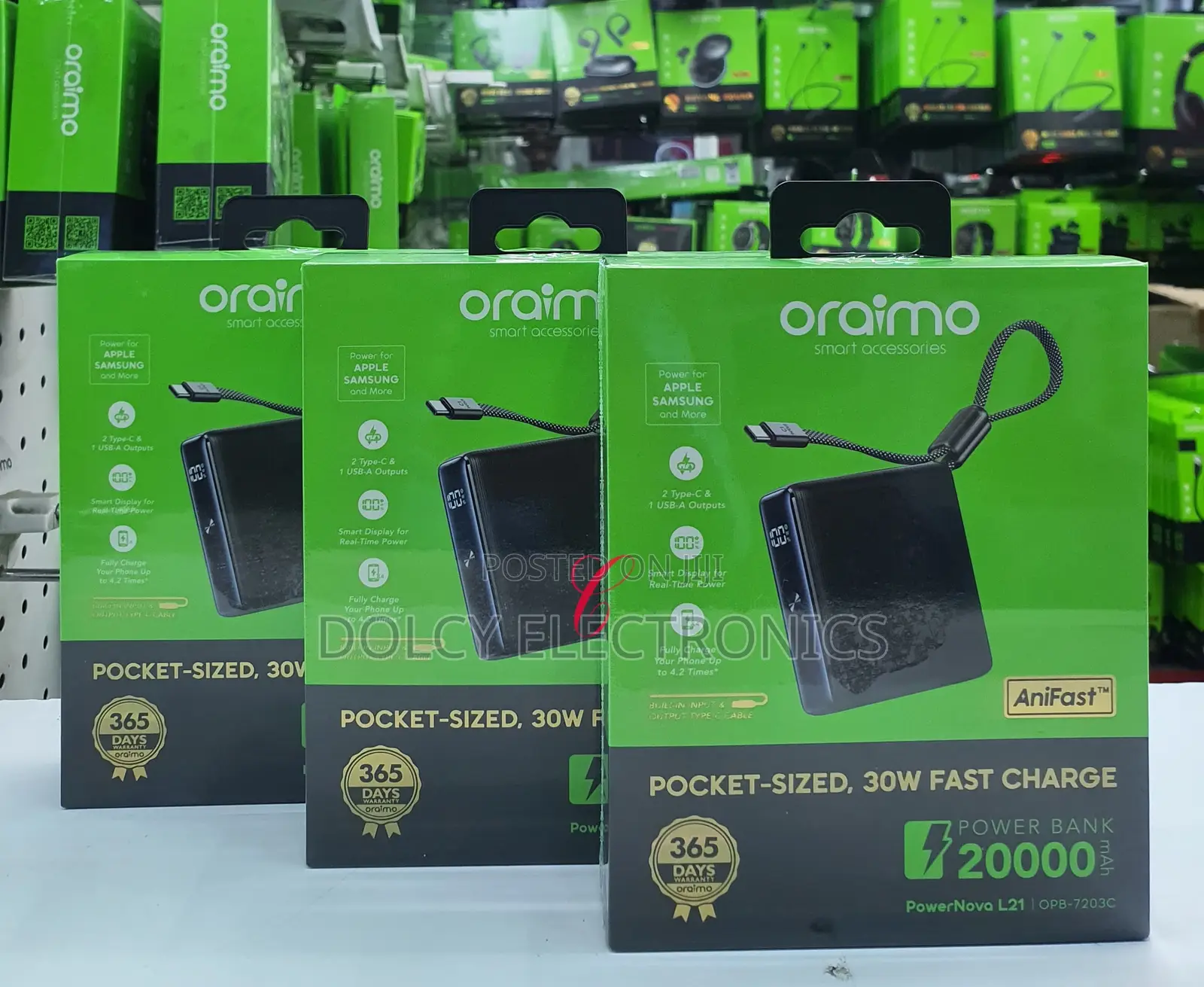 Oraimo Powernova L21 30w Fast-charging Power Bank