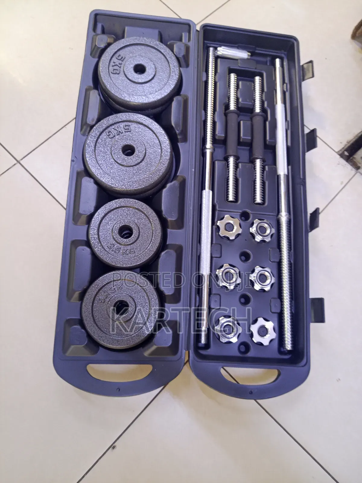 50kg Adjustable Dumbbell Barbell Weight - Home Fitness