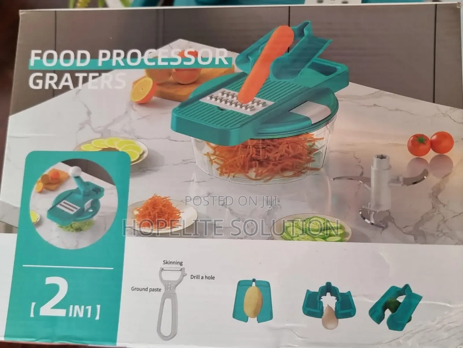 Manual Food Processor Chopper Grater With Peeler