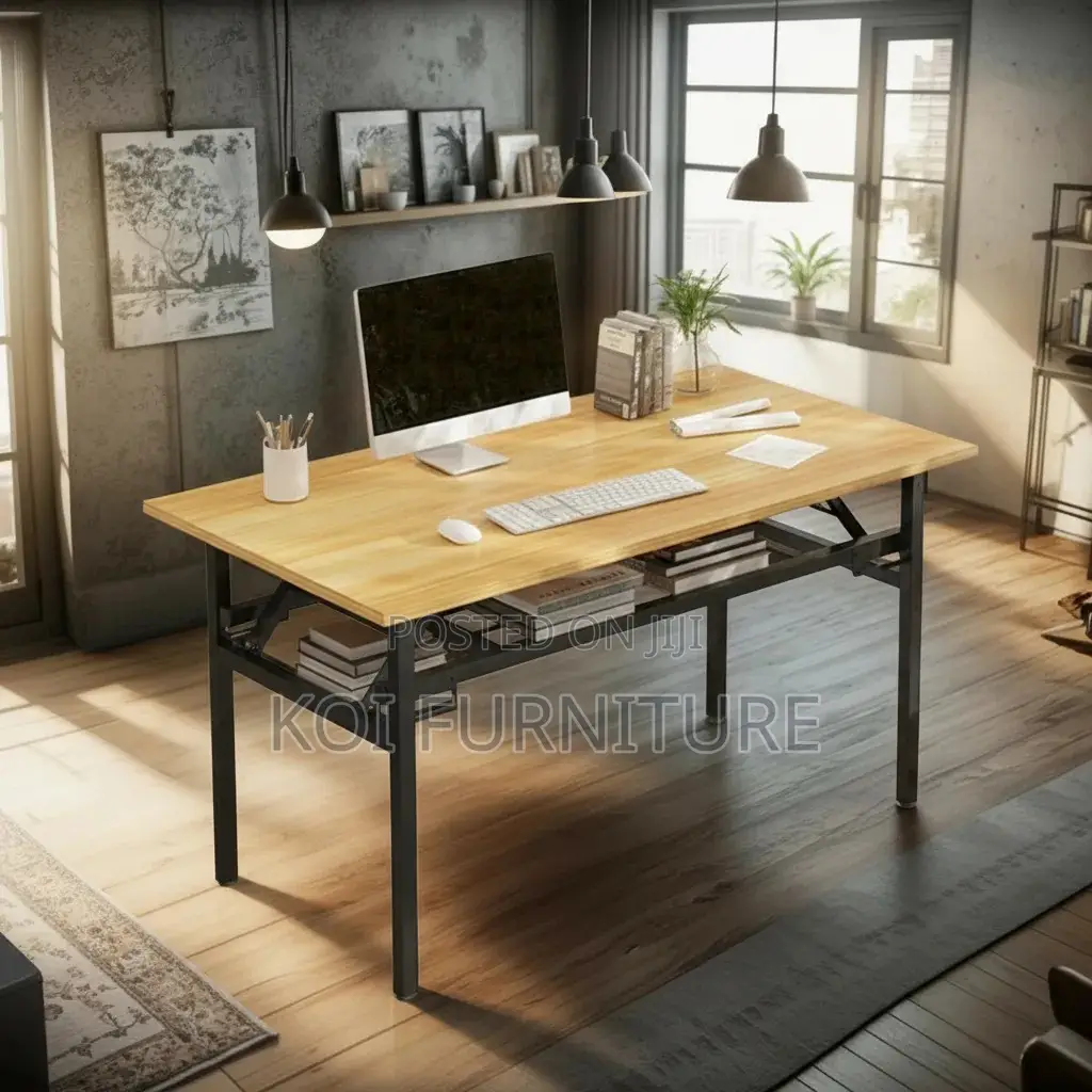 Office Desk : Multi-Purpose 1.4m Foldable Study Office Table
