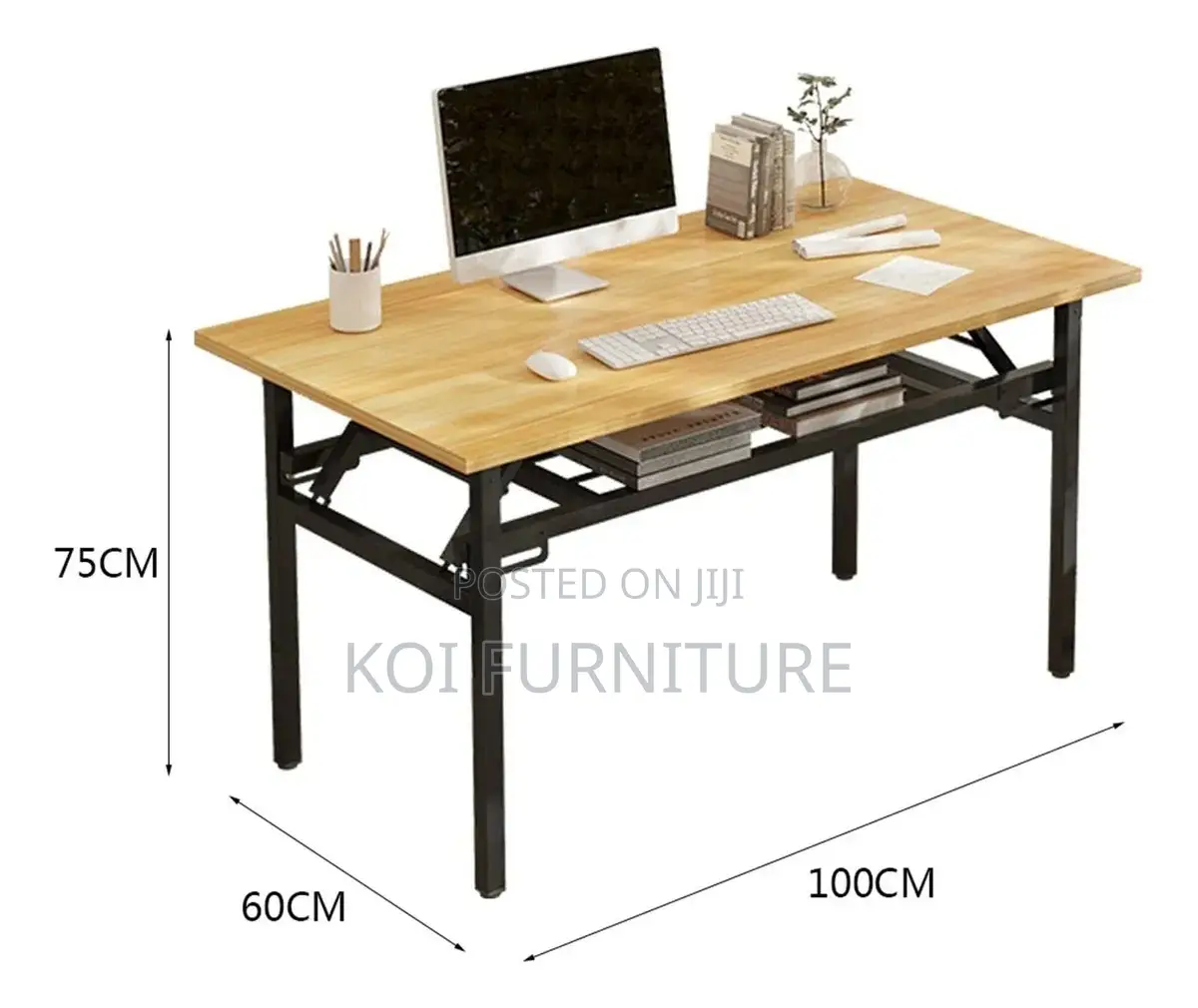 Office Desk : Multi-Purpose 1.4m Foldable Study Office Table