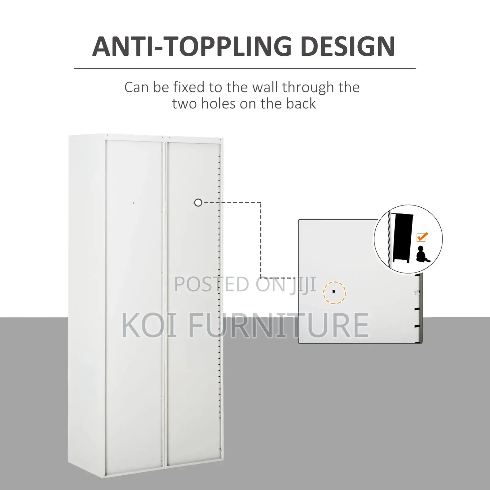 Office Cabinet : 2-Door Tall Metal Office Filing Cabinet
