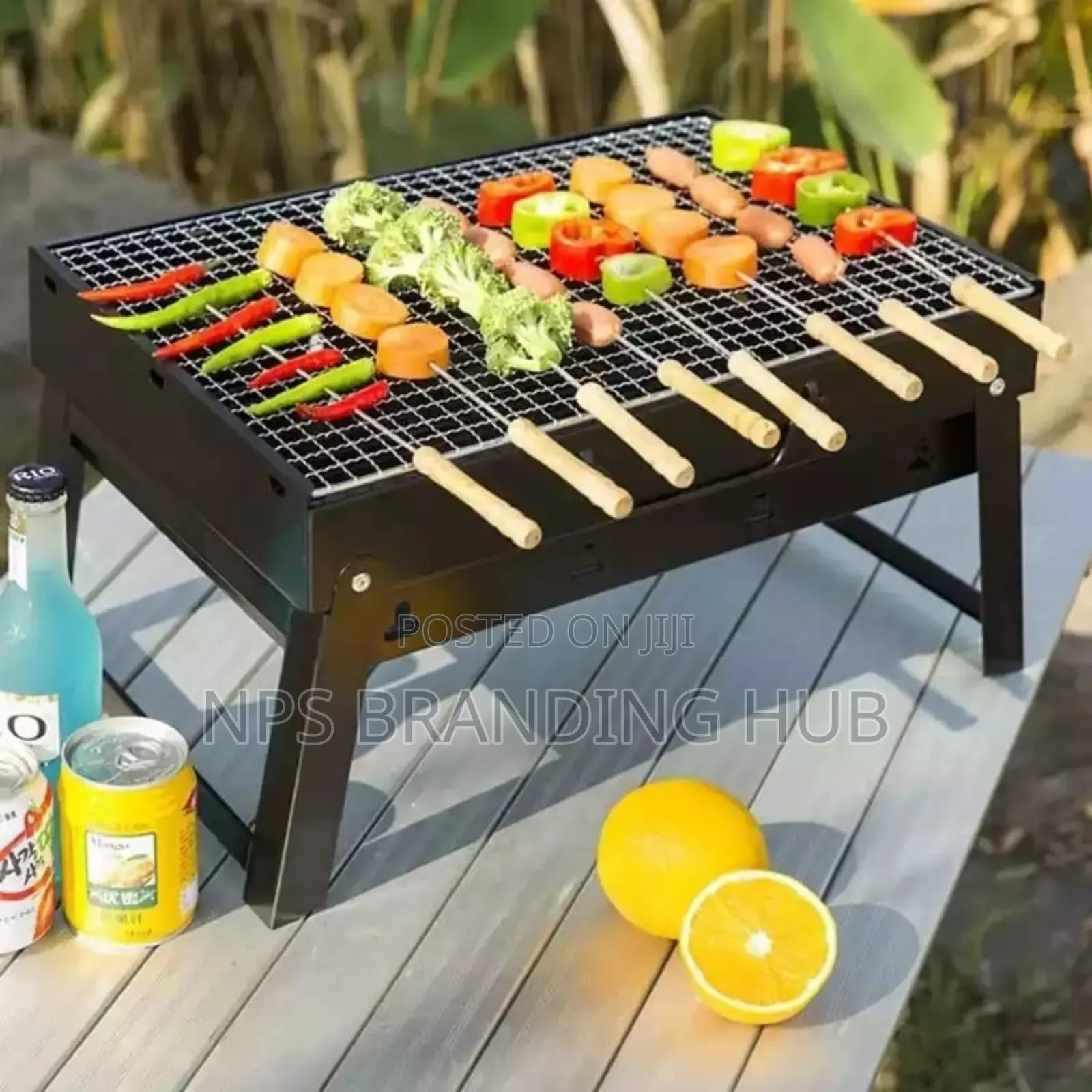 Foldable Portable Barbecue Charcoal Grill Size 35cm*27cm *19.5cm Zy