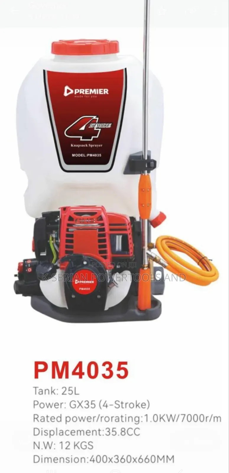 Premier 4 Stroke Engine Knapsack Sprayer/Knapsack Sprayer