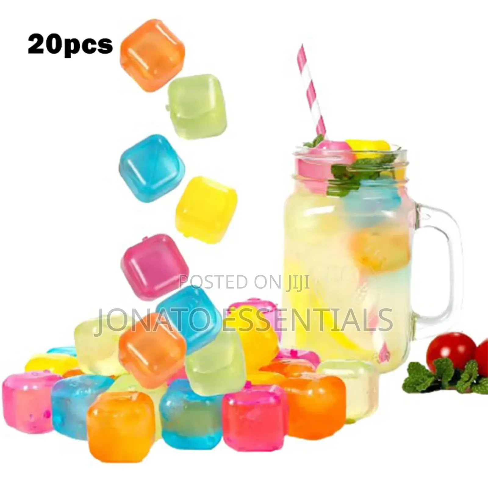 Reusable Ice Cubes 20pcs Pack - Non-Diluting Cold Drink Chillers