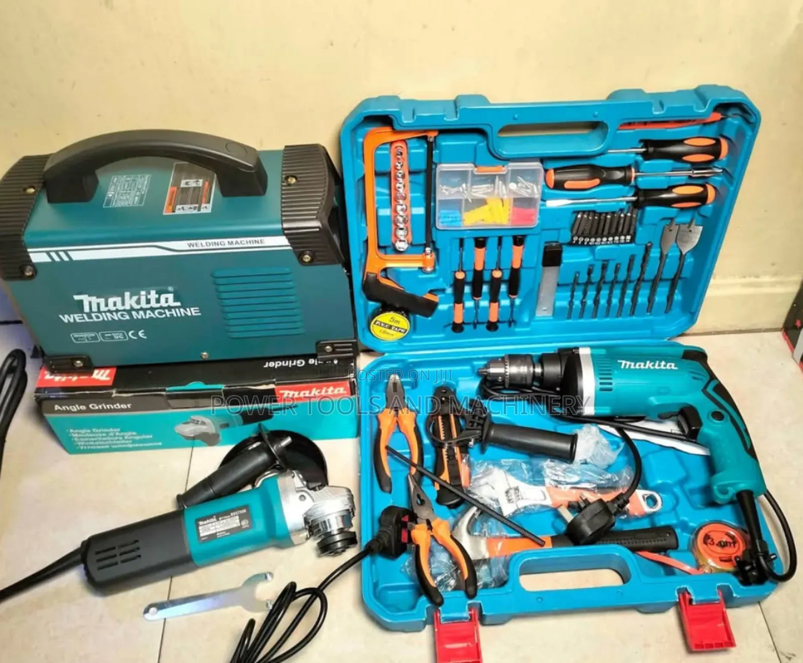 3 In 1 Makita Combo , Electric Drill Set,4" Angle Grinder,Welding