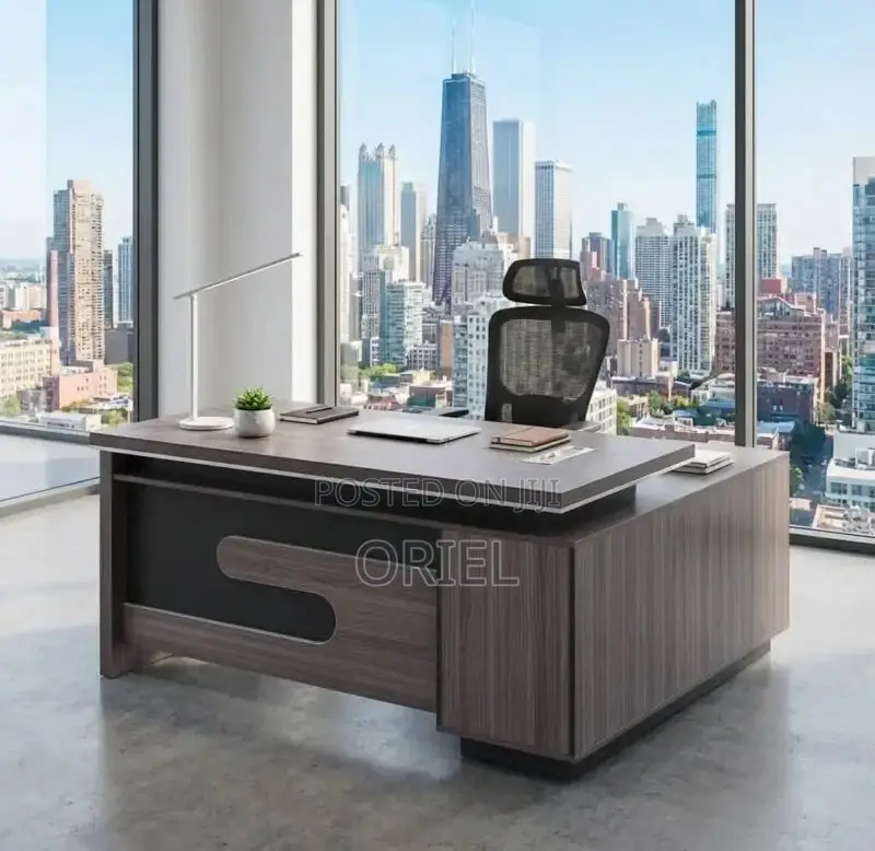 Office Desk : 1600mm Professional Executive L-Shaped Office Desk