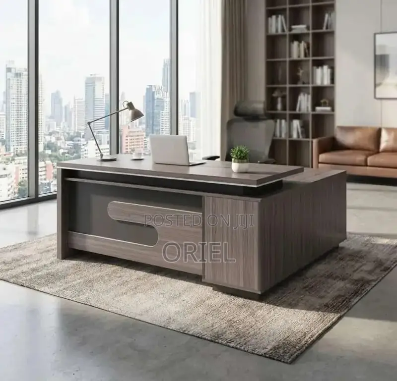 Office Desk : 1600mm Professional Executive L-Shaped Office Desk
