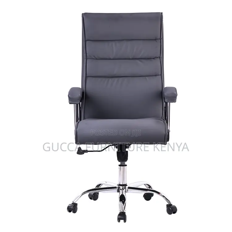 Gray Executive Leather Office Chair